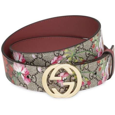 gucci supreme bloom belt|brown gucci belt women.